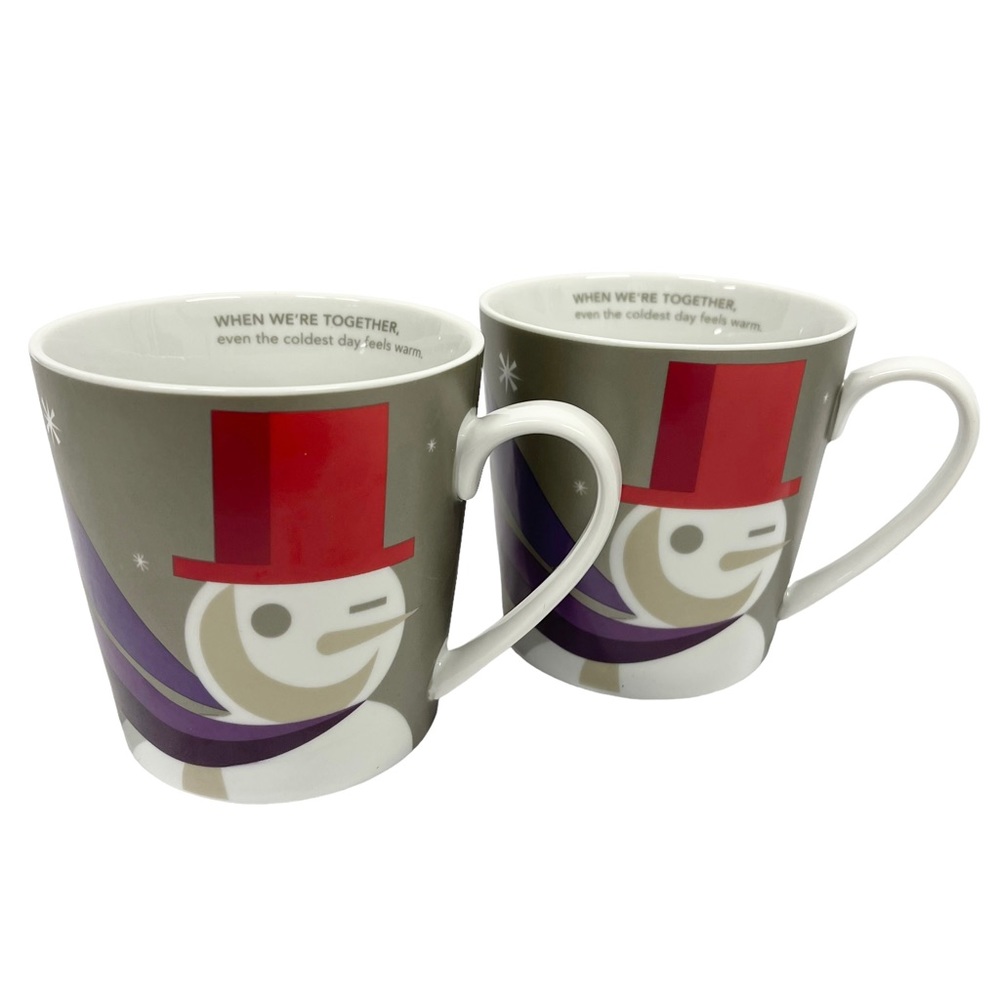 Starbucks Snowman Christmas Mug “When We're Together” -Set of 2